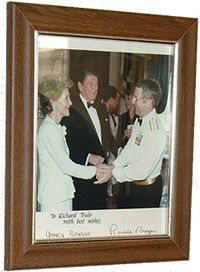 Nancy and President Reagan with Admiral Truly