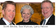 Scott Binder, Sr. VP, Comcast-Colorado; Sue Wyman, Chairman, CTP; Larry Nelson, Director, w3w3.com