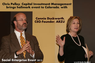 Social Enterprise Event 2012 Begins at CU Boulder in the Center for Community - Connie Duckworth, Founder/CEO, ARZU