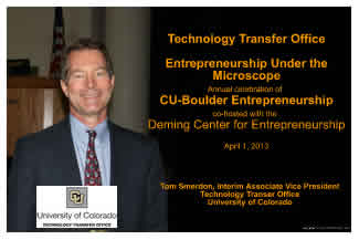 Technology Transfer Awards - CU-Boulder 4-1-2013